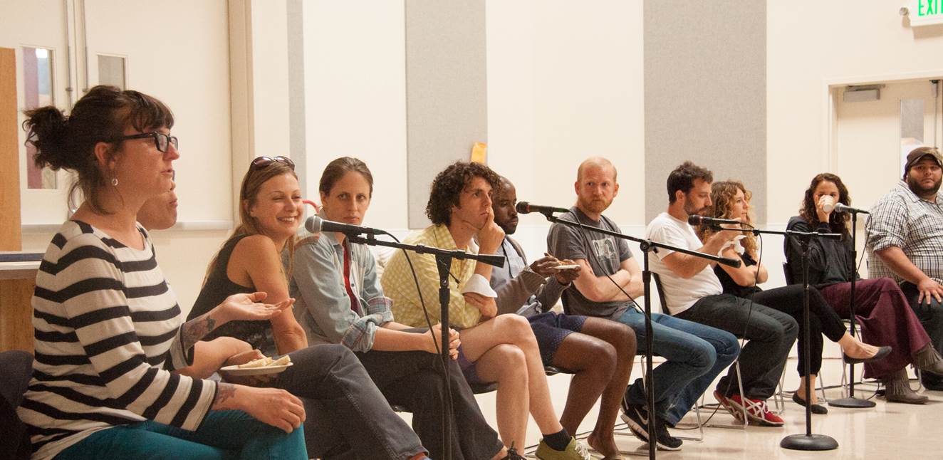 Ground Floor artists in residence talking about their projects