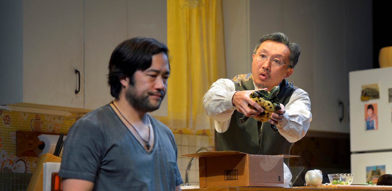 Tim Kang and Joseph Steven Yang in Aubergine (photo by Kevin Berne/Berkeley Repertory Theatre)